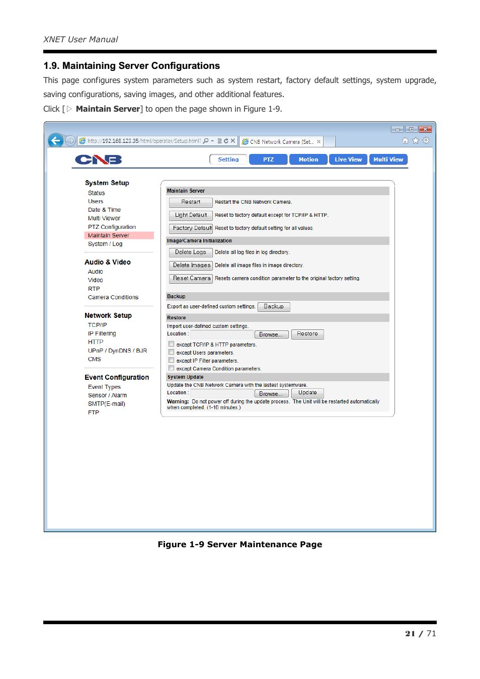 CNB IGB1110PF User Manual | Page 21 / 71