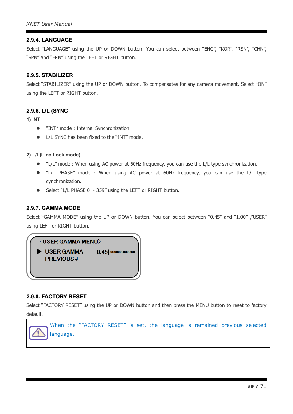 CNB IGB1110PF User Manual | Page 70 / 71