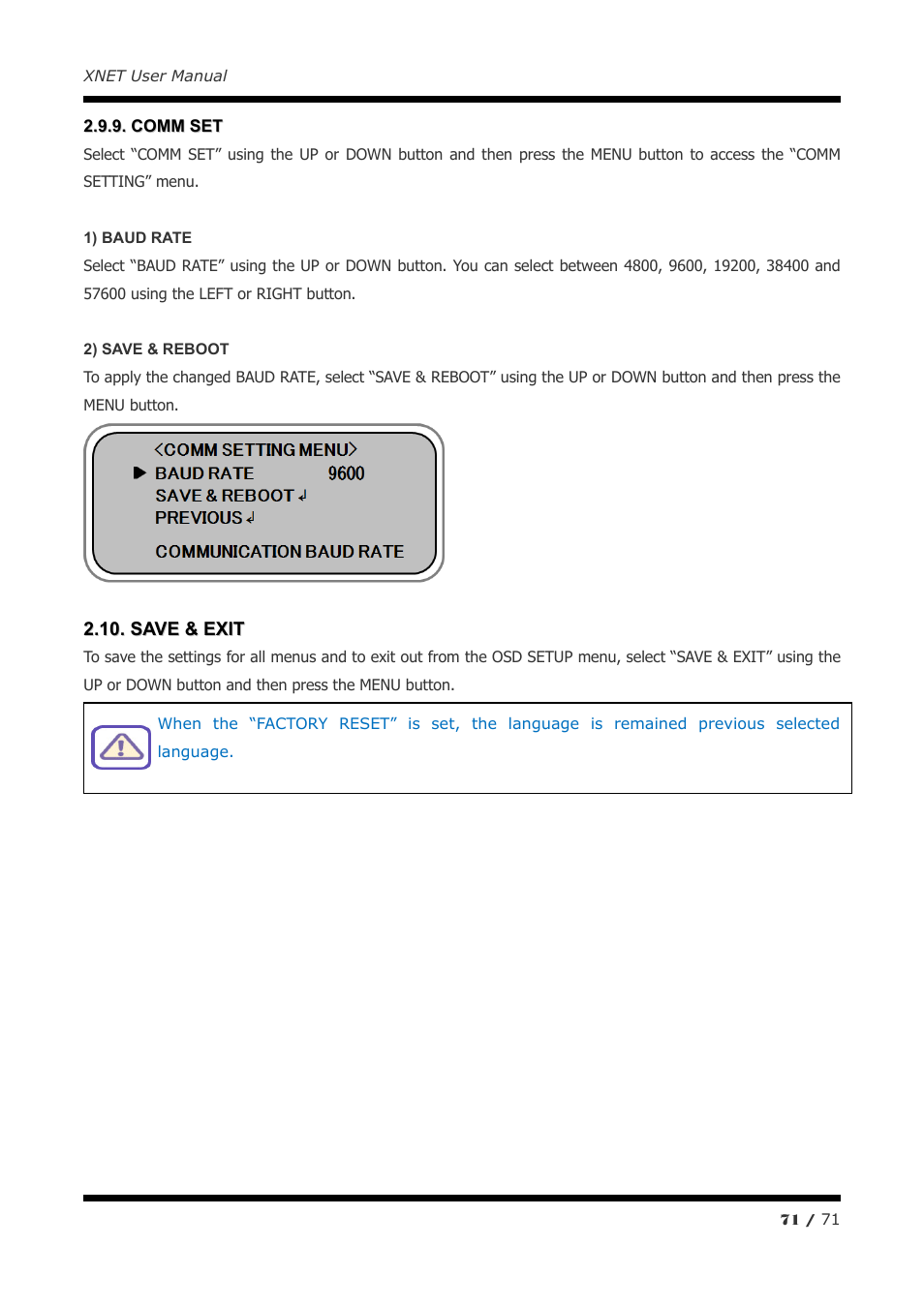 CNB IGB1110PF User Manual | Page 71 / 71