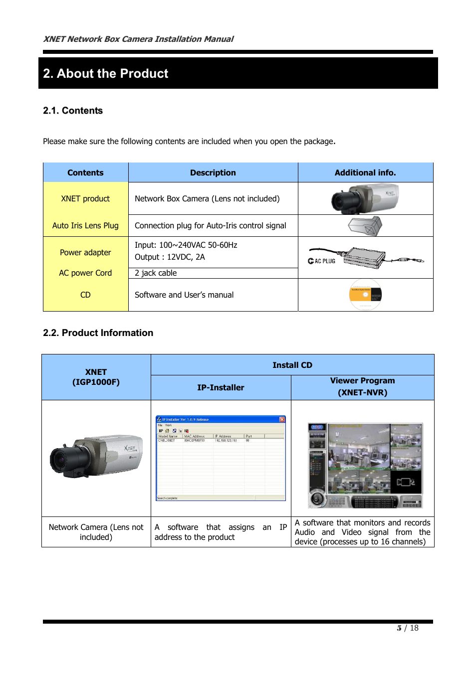 About the product | CNB IGP1000F User Manual | Page 5 / 18