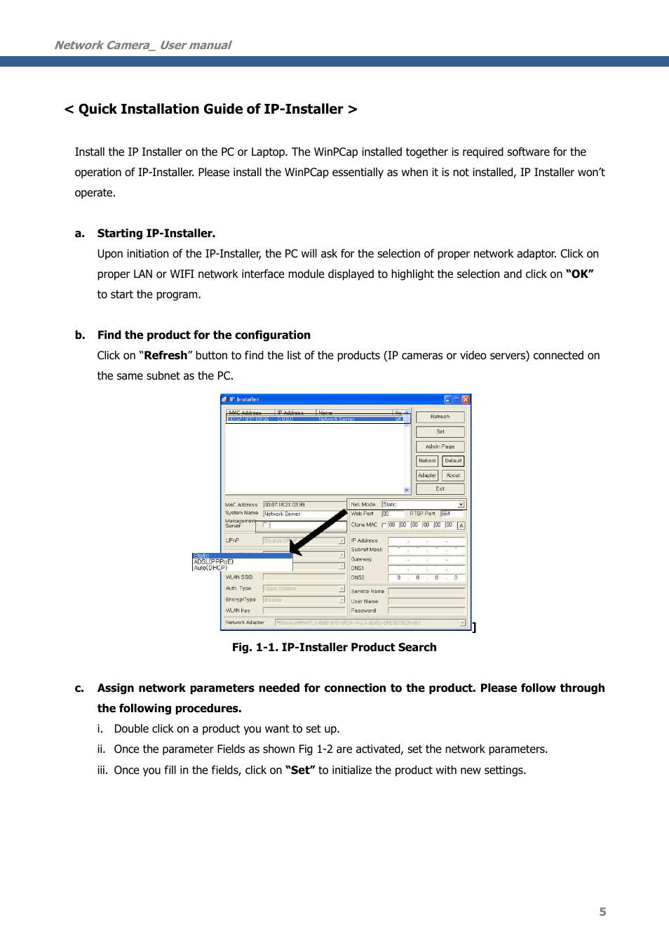 Quick installation guide of ip-installer | CNB MDC4050VR User Manual | Page 5 / 40