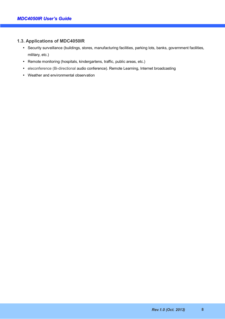 CNB MDC4050IR User Manual | Page 8 / 25