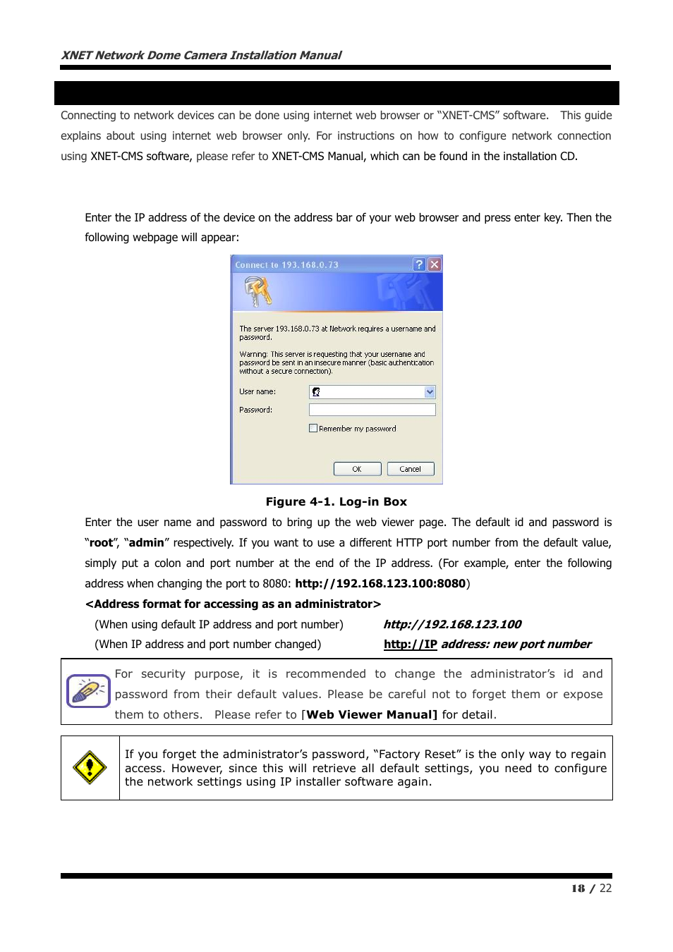 Using web viewer | CNB NDE5055MF User Manual | Page 18 / 22