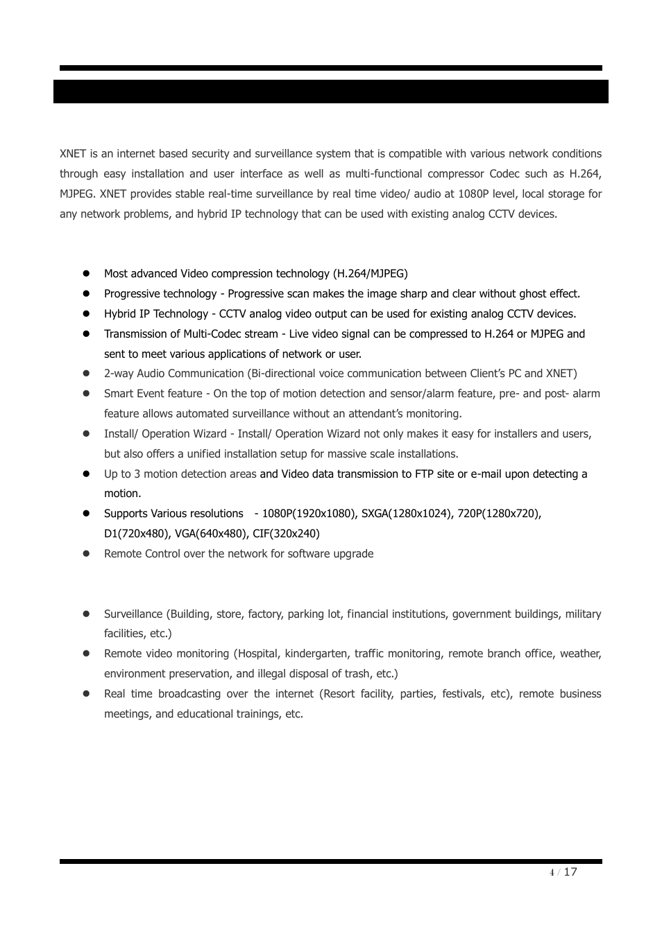 About xnet | CNB IDC4050F User Manual | Page 4 / 17
