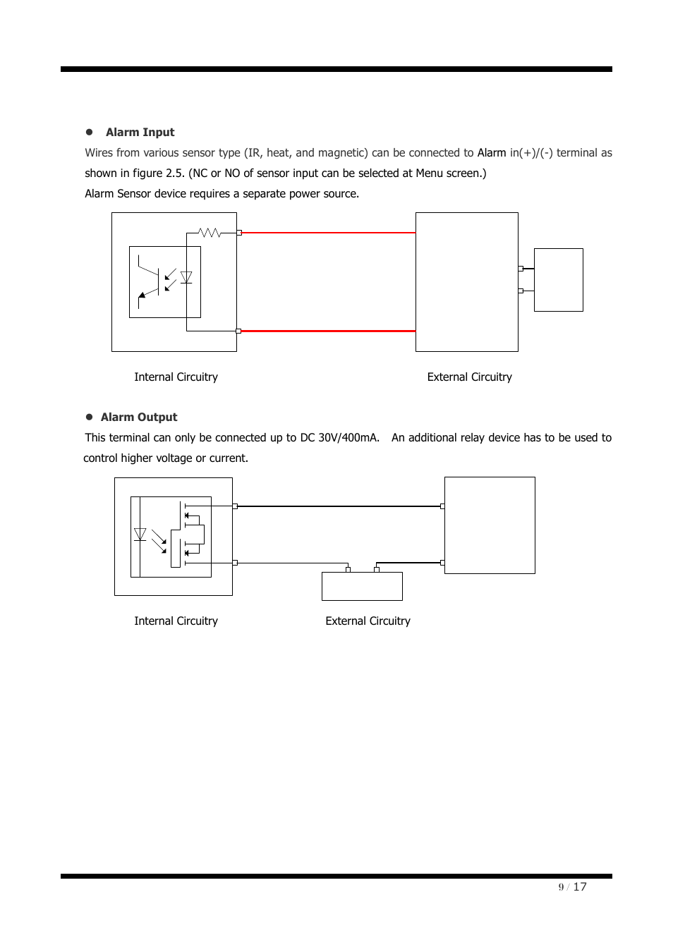 Sensor device | CNB IDC4050F User Manual | Page 9 / 17