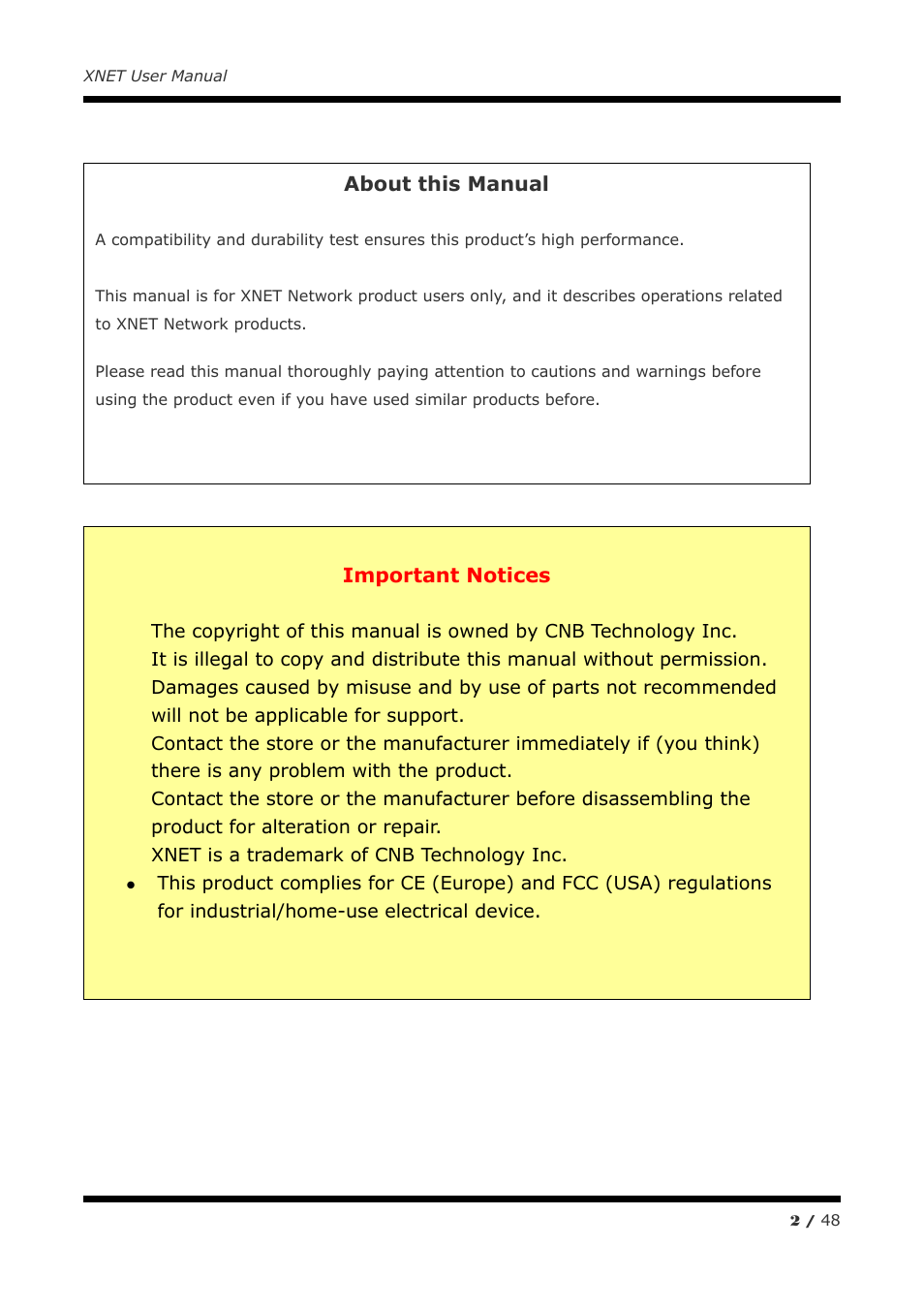 CNB IVP4030VR User Manual | Page 2 / 48