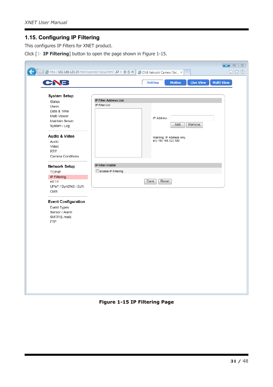 CNB IVP4030VR User Manual | Page 31 / 48