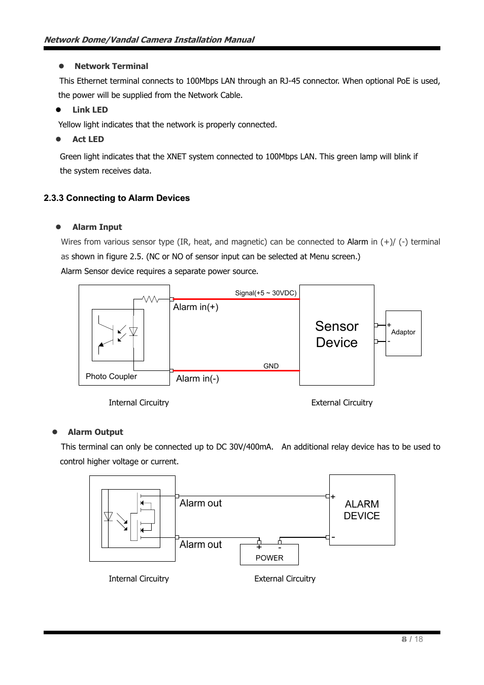 Sensor device | CNB IVP4030VR User Manual | Page 8 / 18