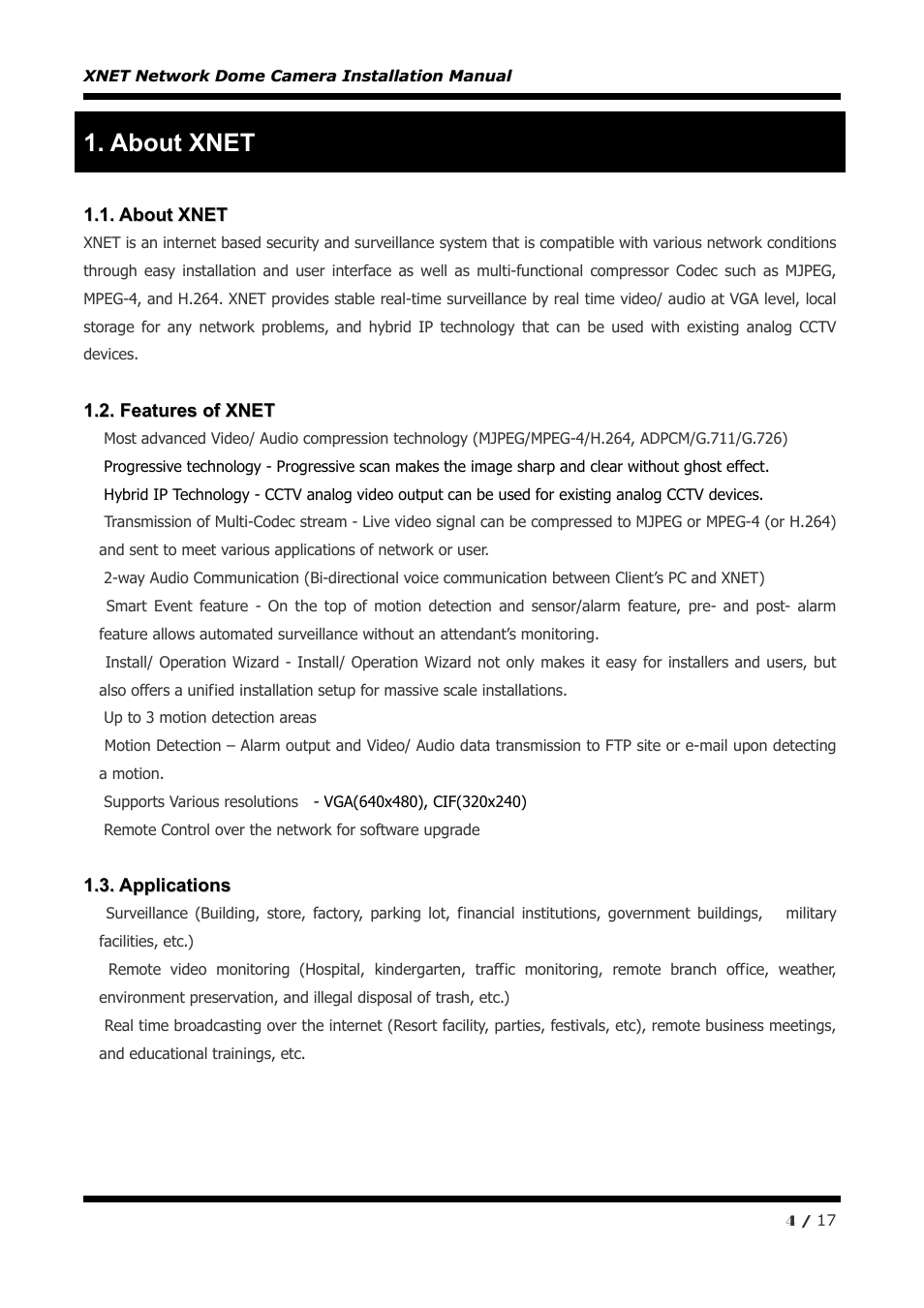 About xnet | CNB IVP4000VR User Manual | Page 4 / 17