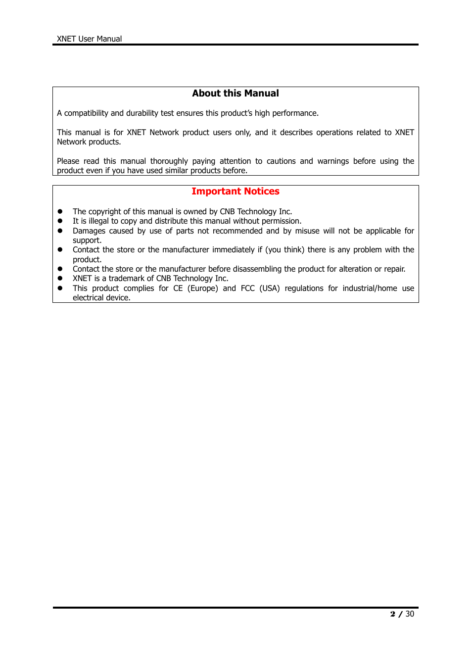 CNB IDC4000T User Manual | Page 2 / 30