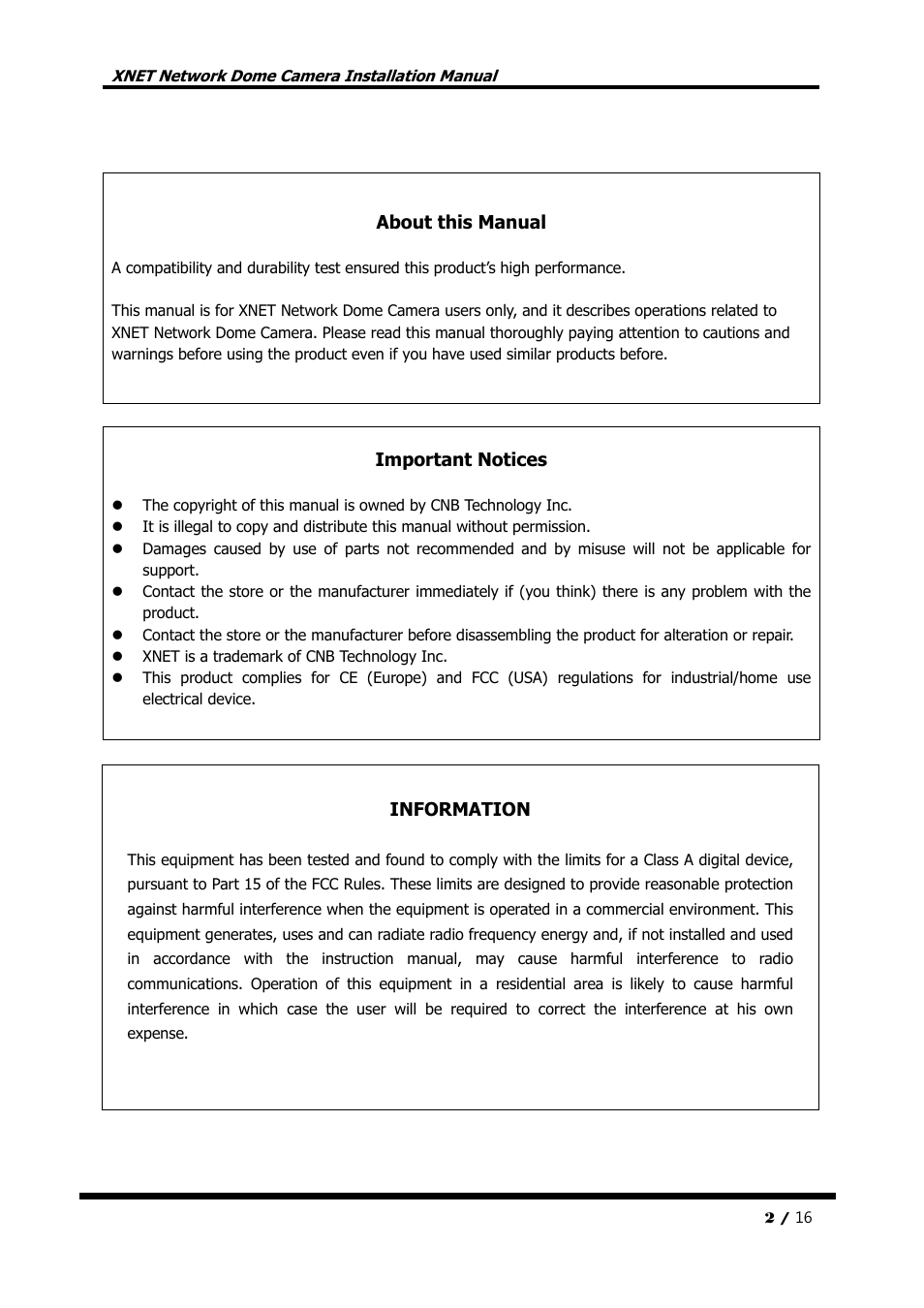 CNB IDC4000T User Manual | Page 2 / 16