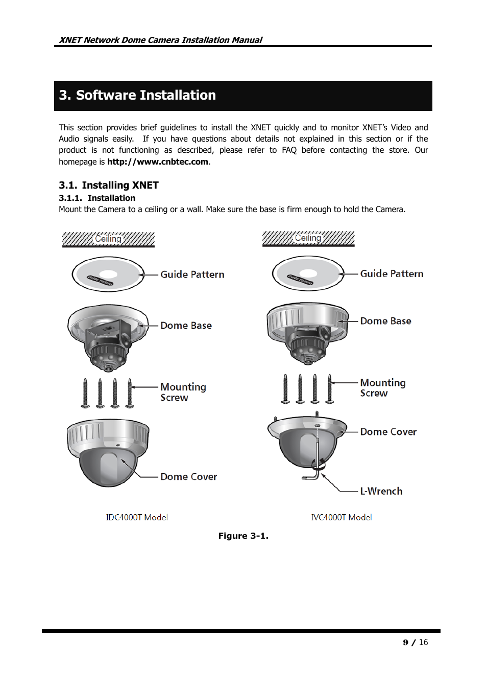 Software installation | CNB IDC4000T User Manual | Page 9 / 16