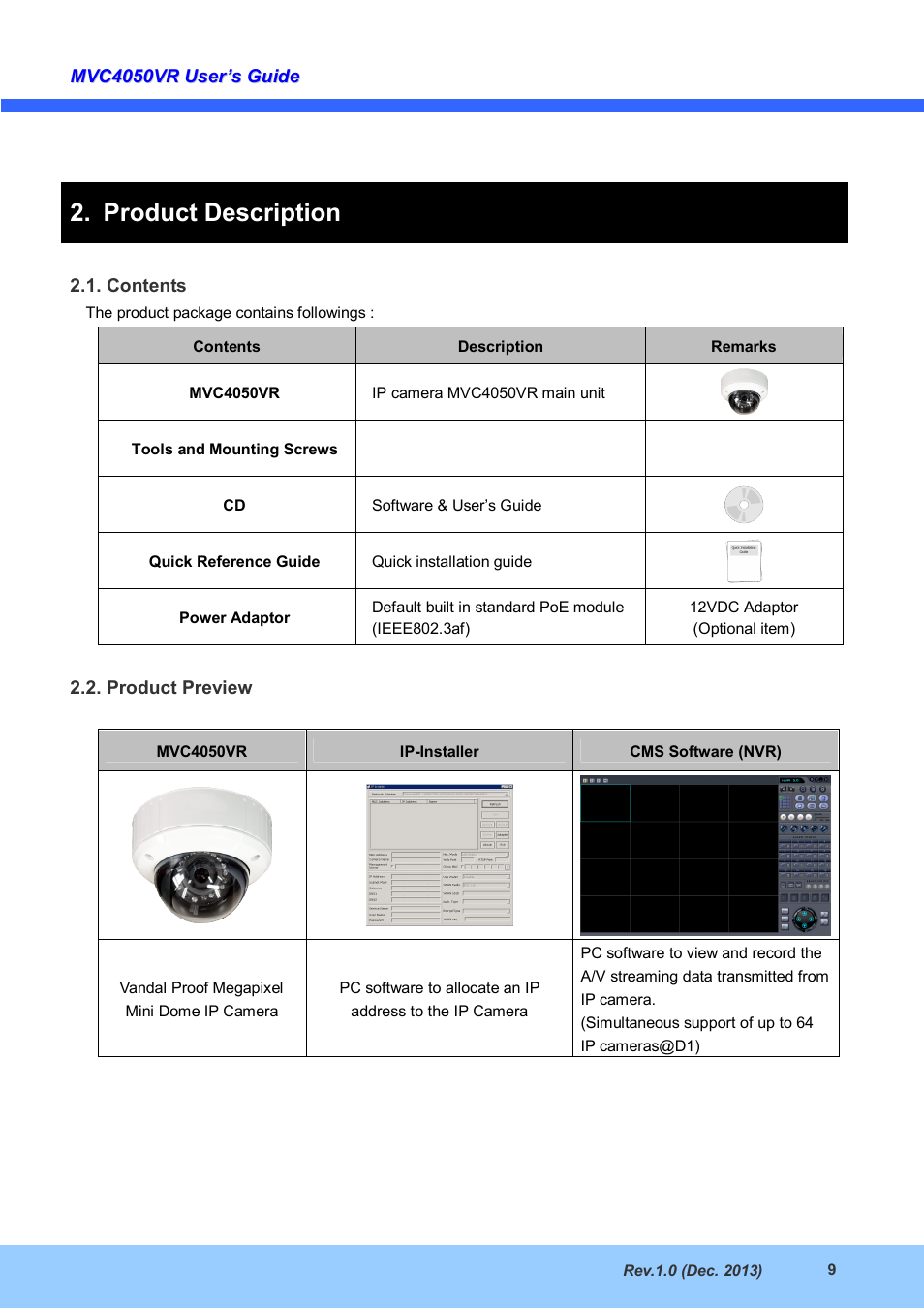 Product description | CNB MXC6050VR User Manual | Page 9 / 25