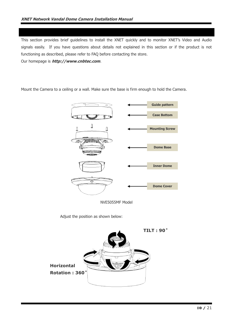 Software installation | CNB NVE5055MF User Manual | Page 10 / 21