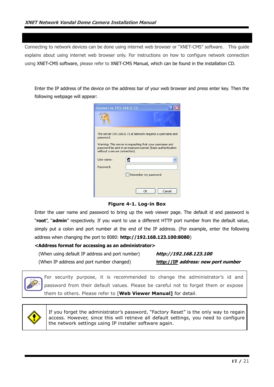 Using web viewer | CNB NVE5055MF User Manual | Page 17 / 21