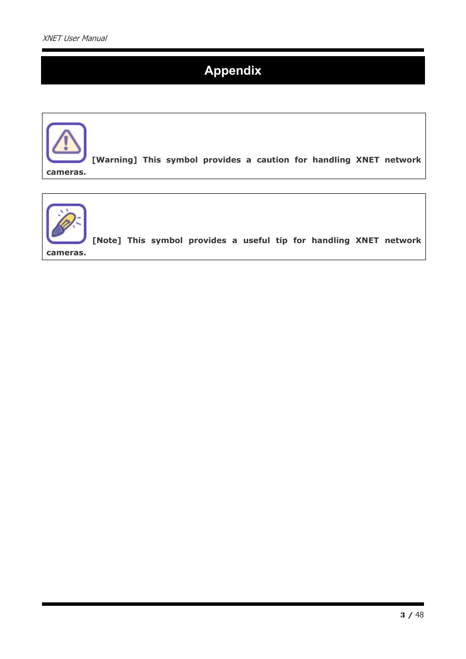 Appendix | CNB IVP5035VR User Manual | Page 3 / 48