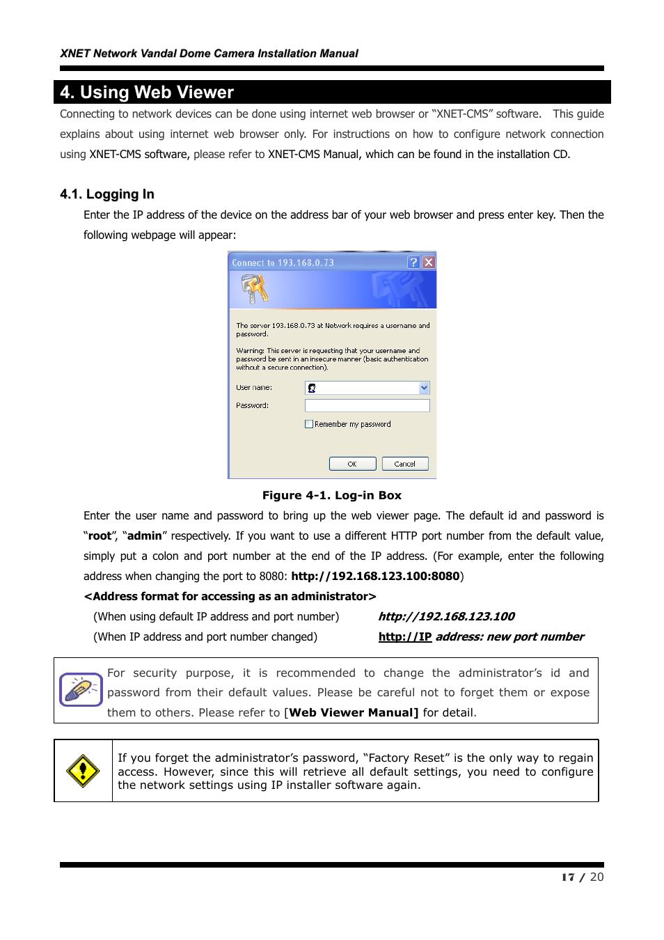 Using web viewer | CNB IVP5035VR User Manual | Page 17 / 20