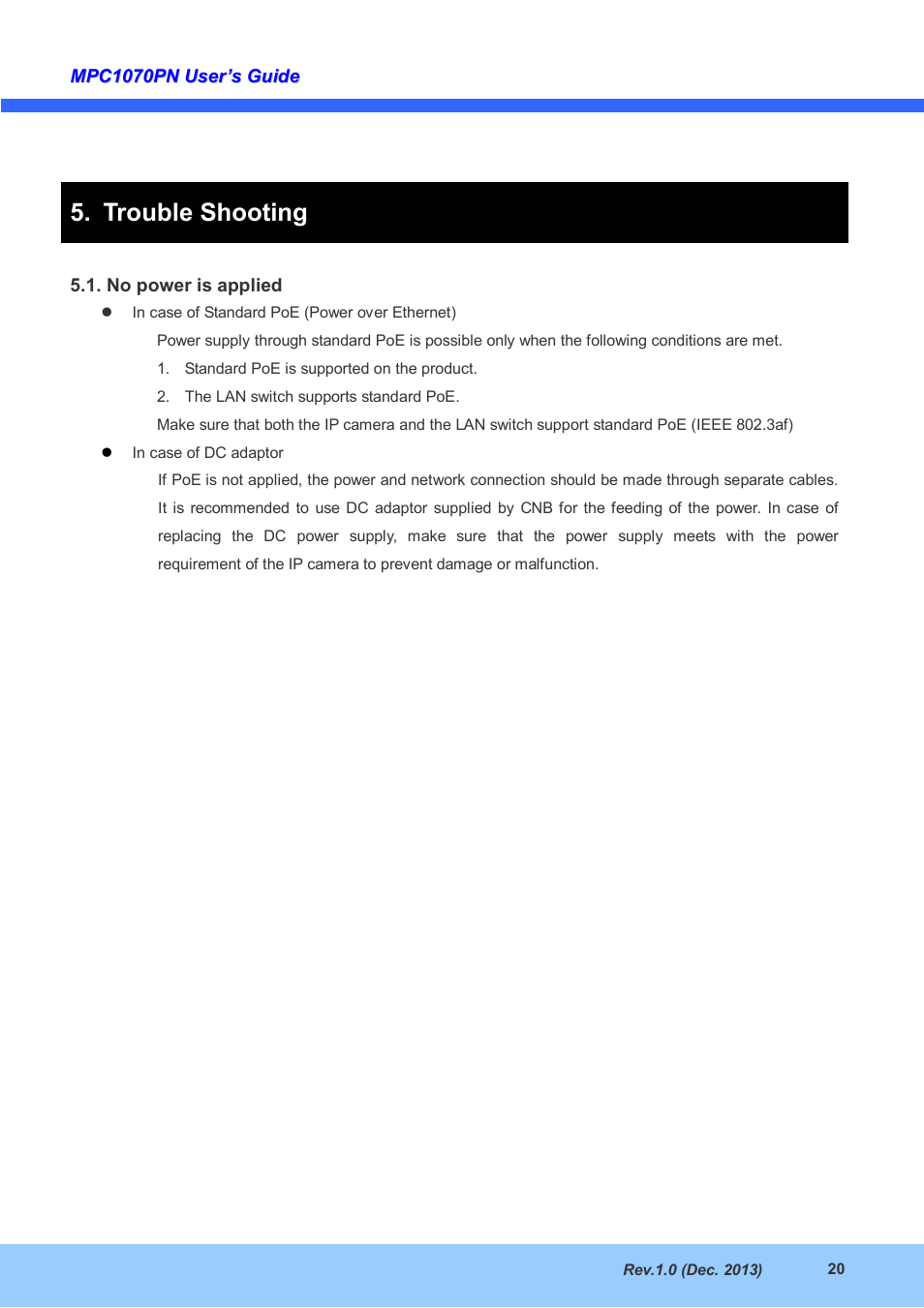 Trouble shooting | CNB MPC1070PN User Manual | Page 20 / 26