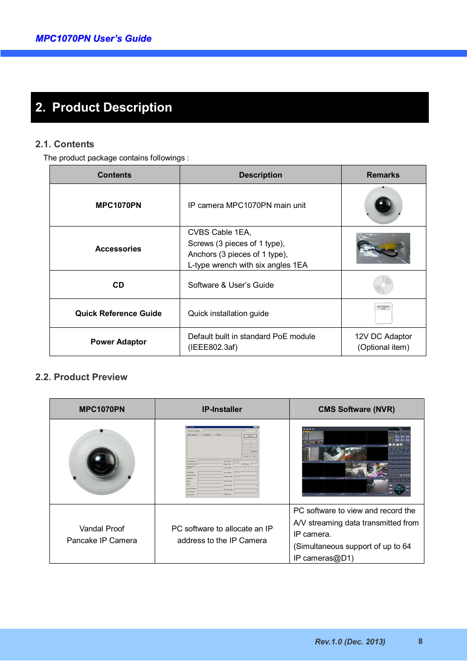 Product description | CNB MPC1070PN User Manual | Page 8 / 26