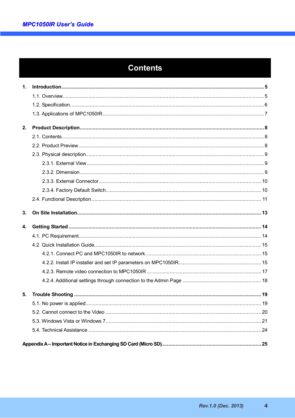 CNB MPC1050IR User Manual | Page 4 / 25