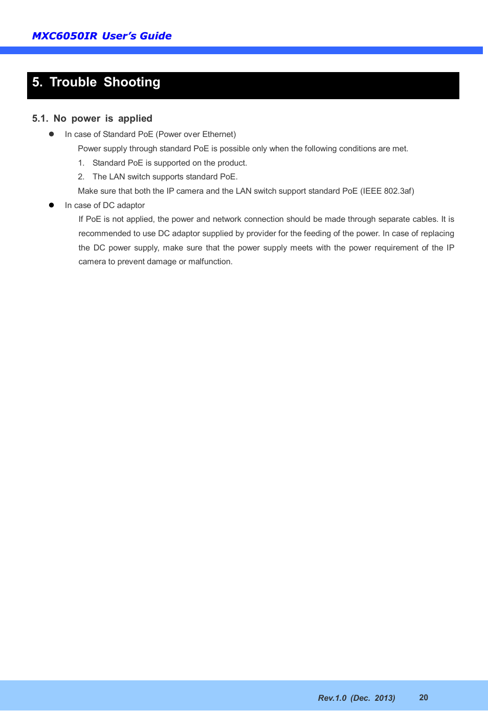 Trouble shooting | CNB MXC6050IR User Manual | Page 20 / 26