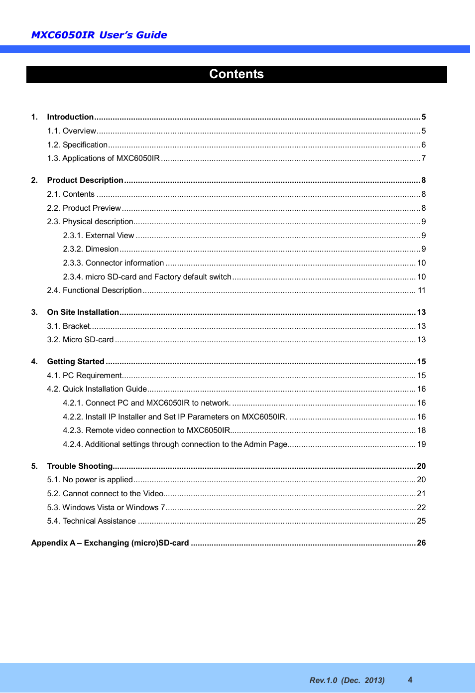 CNB MXC6050IR User Manual | Page 4 / 26