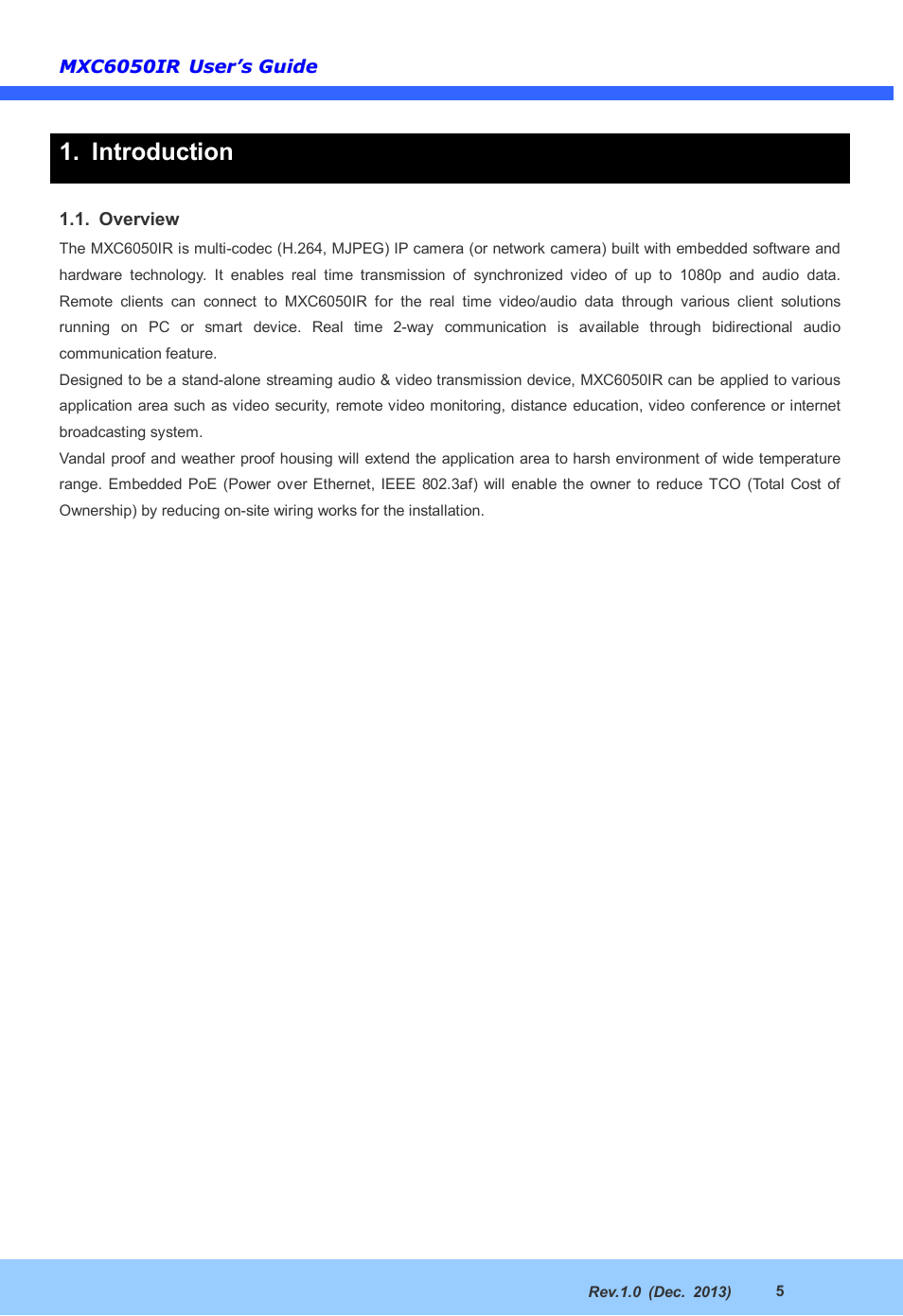 Introduction | CNB MXC6050IR User Manual | Page 5 / 26