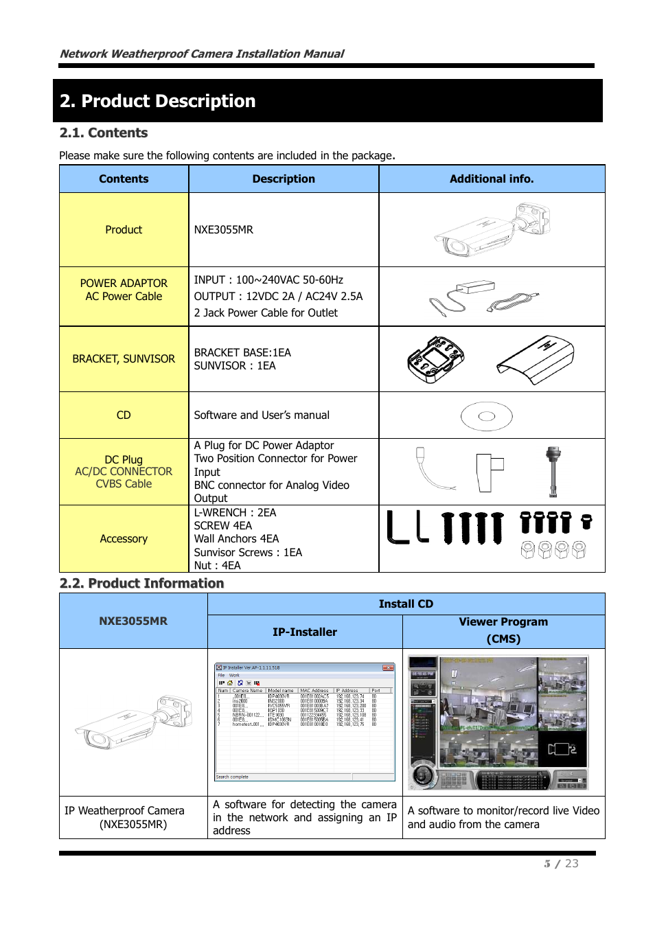 Product description | CNB NXE3055MR User Manual | Page 5 / 23