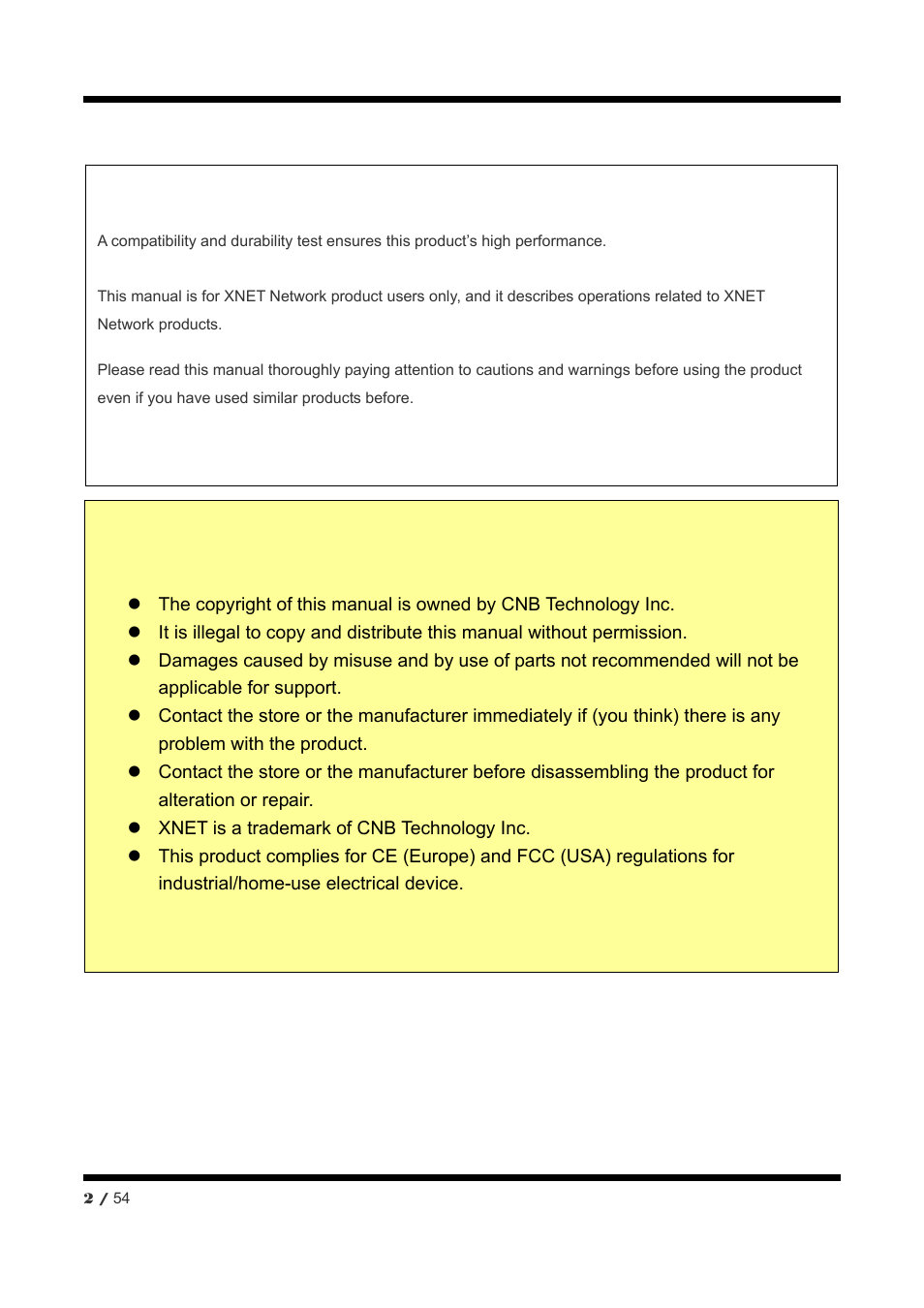 CNB NXE3055VR User Manual | Page 2 / 54