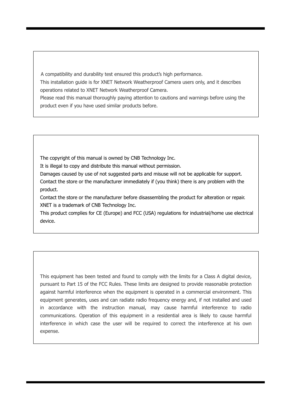 About this installation guide, Important notices | CNB IXC2050IR User Manual | Page 2 / 20