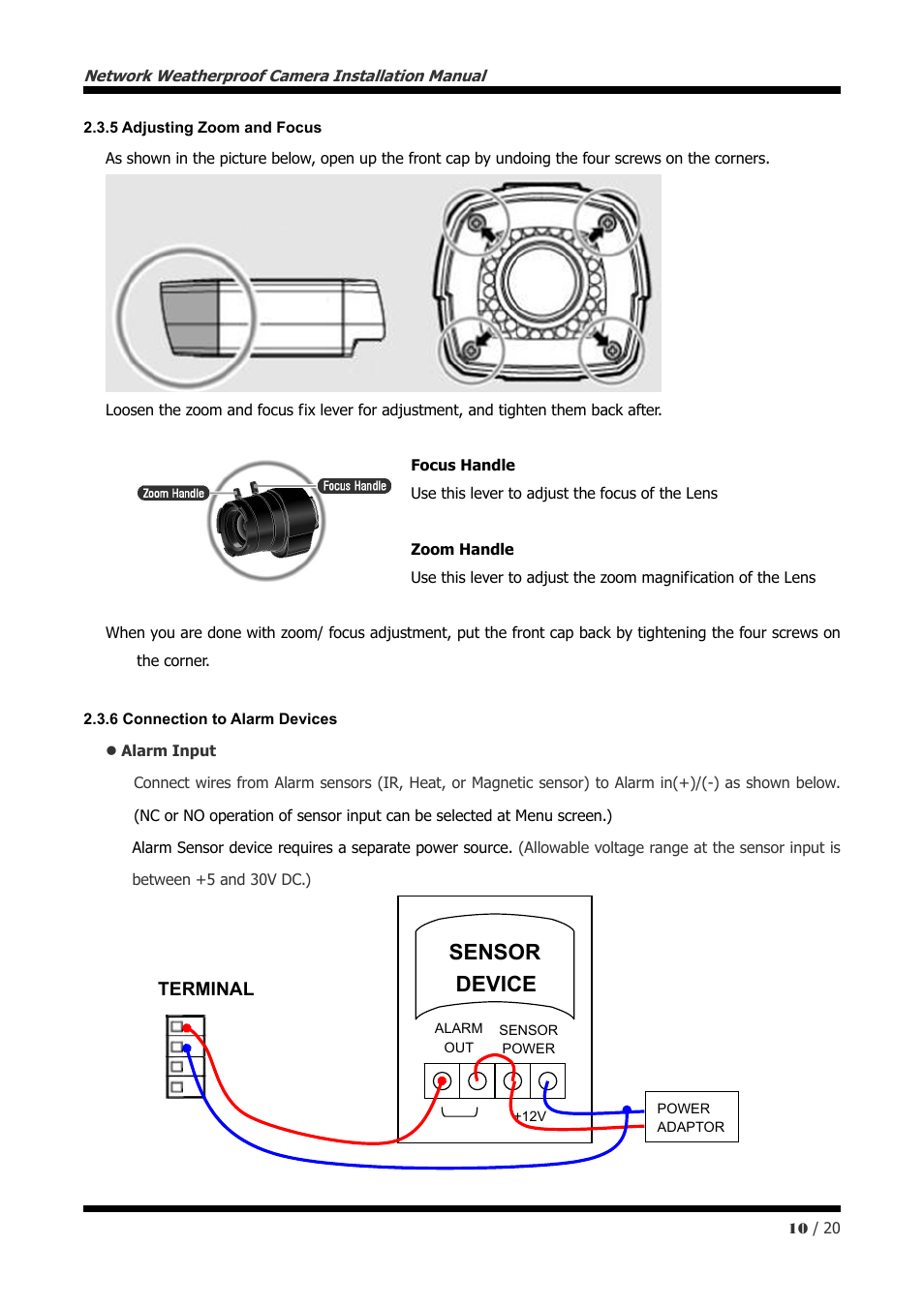Sensor device | CNB IBP5030CR User Manual | Page 10 / 20