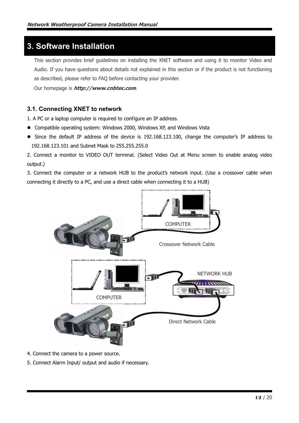 Software installation | CNB IBP5030CR User Manual | Page 12 / 20