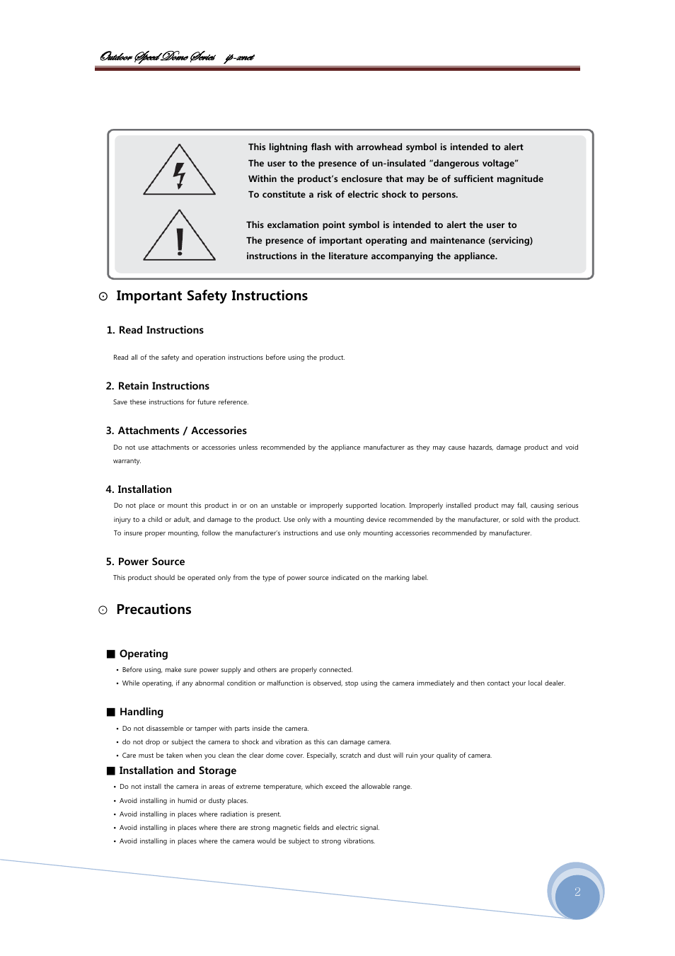 Bâàwééü fñxxw wéåx fxü|xб |с@åçxà, Important safety instructions, Precautions | CNB ISS2965PW User Manual | Page 2 / 92