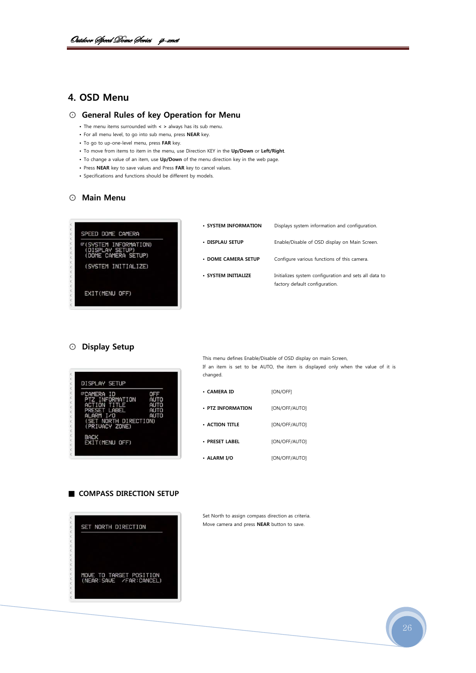 Bâàwééü fñxxw wéåx fxü|xб |с@åçxà, Osd menu | CNB ISS2965PW User Manual | Page 26 / 92