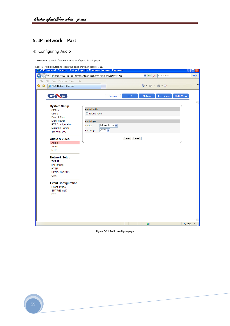 Bâàwééü fñxxw wéåx fxü|xб |с@åçxà, Ip network part | CNB ISS2965PW User Manual | Page 59 / 92