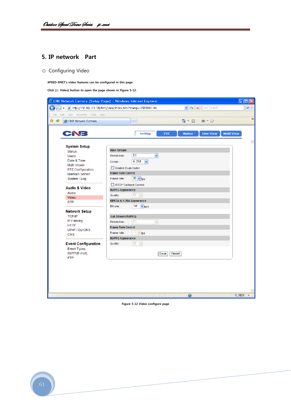 Bâàwééü fñxxw wéåx fxü|xб |с@åçxà, Ip network part | CNB ISS2965PW User Manual | Page 61 / 92