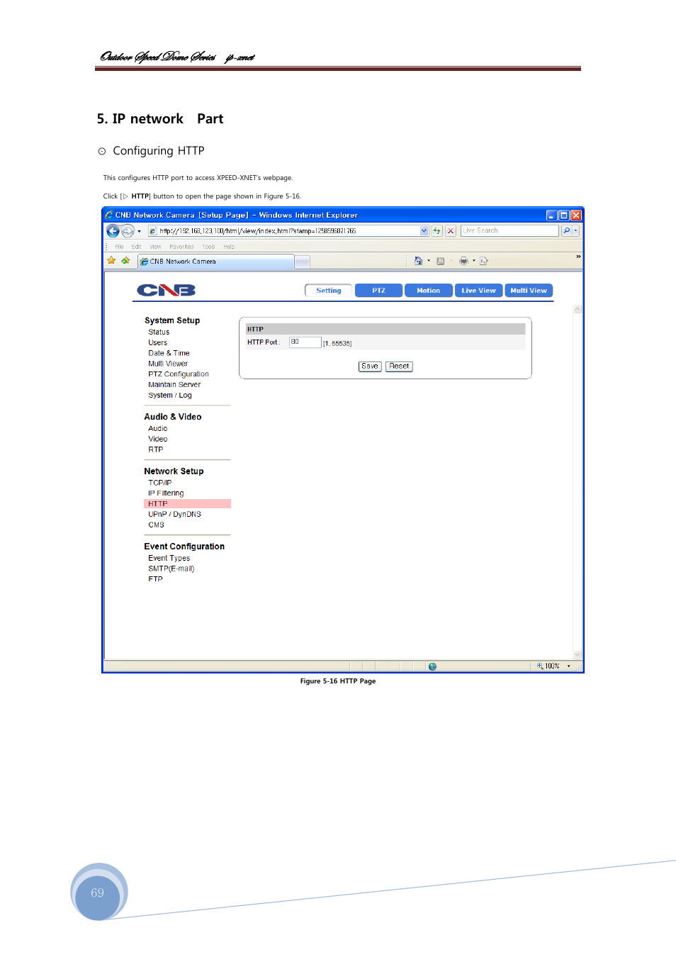 Bâàwééü fñxxw wéåx fxü|xб |с@åçxà, Ip network part | CNB ISS2965PW User Manual | Page 69 / 92