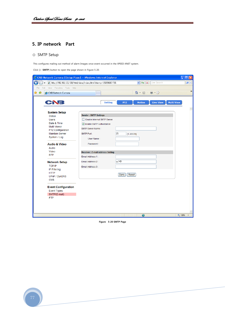 Bâàwééü fñxxw wéåx fxü|xб |с@åçxà, Ip network part | CNB ISS2965PW User Manual | Page 77 / 92