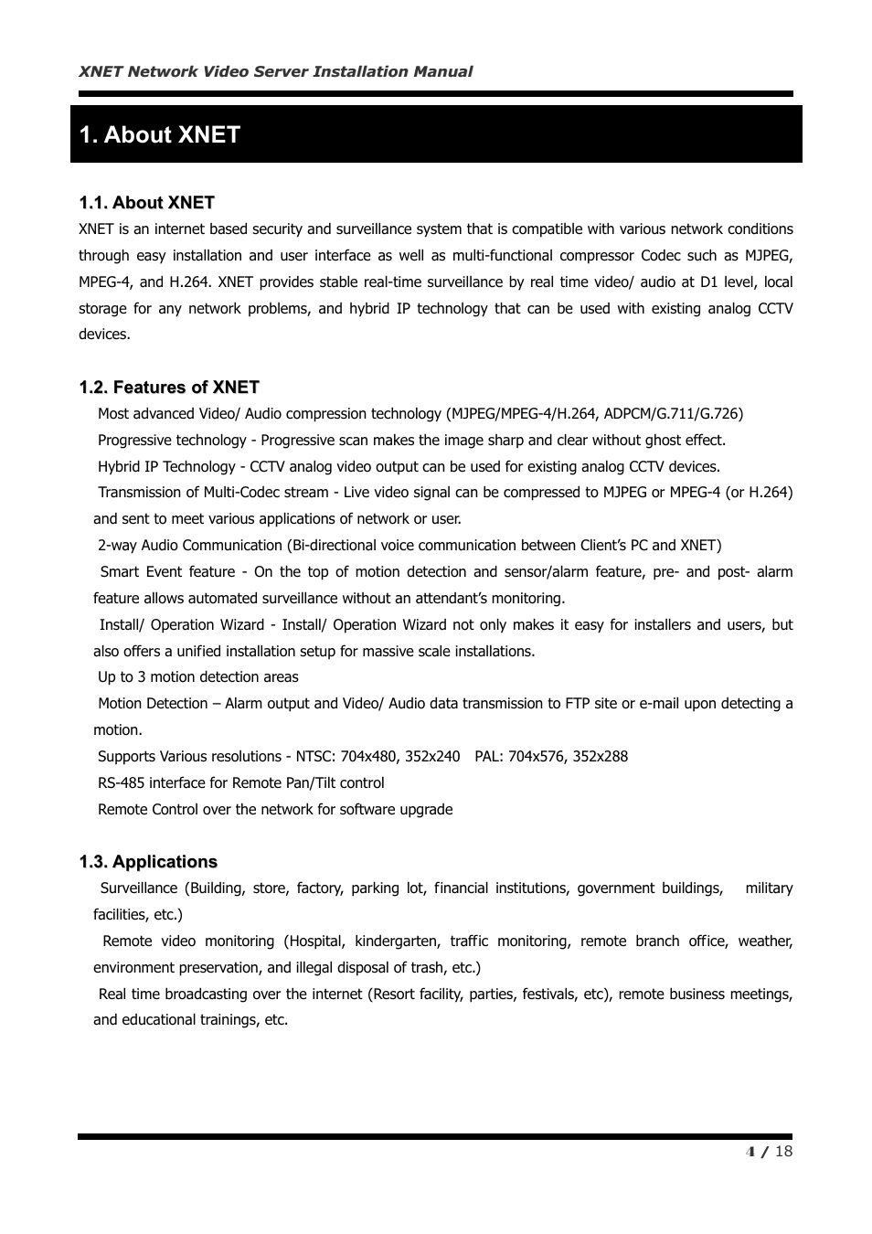 About xnet | CNB INS2000 User Manual | Page 4 / 18