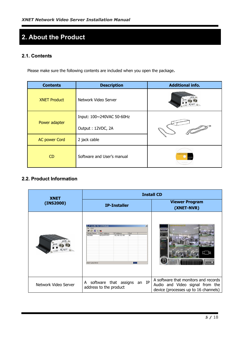 About the product | CNB INS2000 User Manual | Page 5 / 18