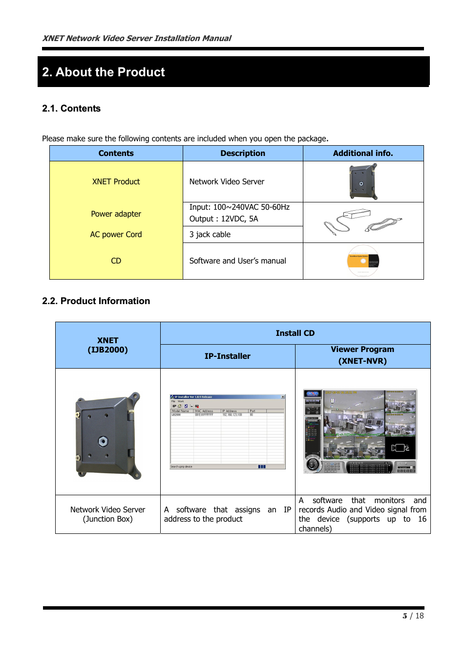 About the product | CNB IJB2000 User Manual | Page 5 / 18