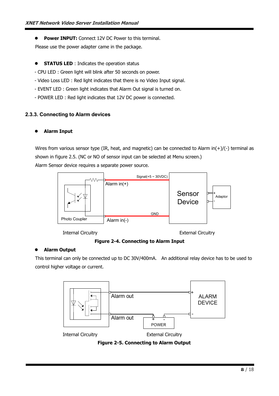 Sensor device | CNB IJB2000 User Manual | Page 8 / 18