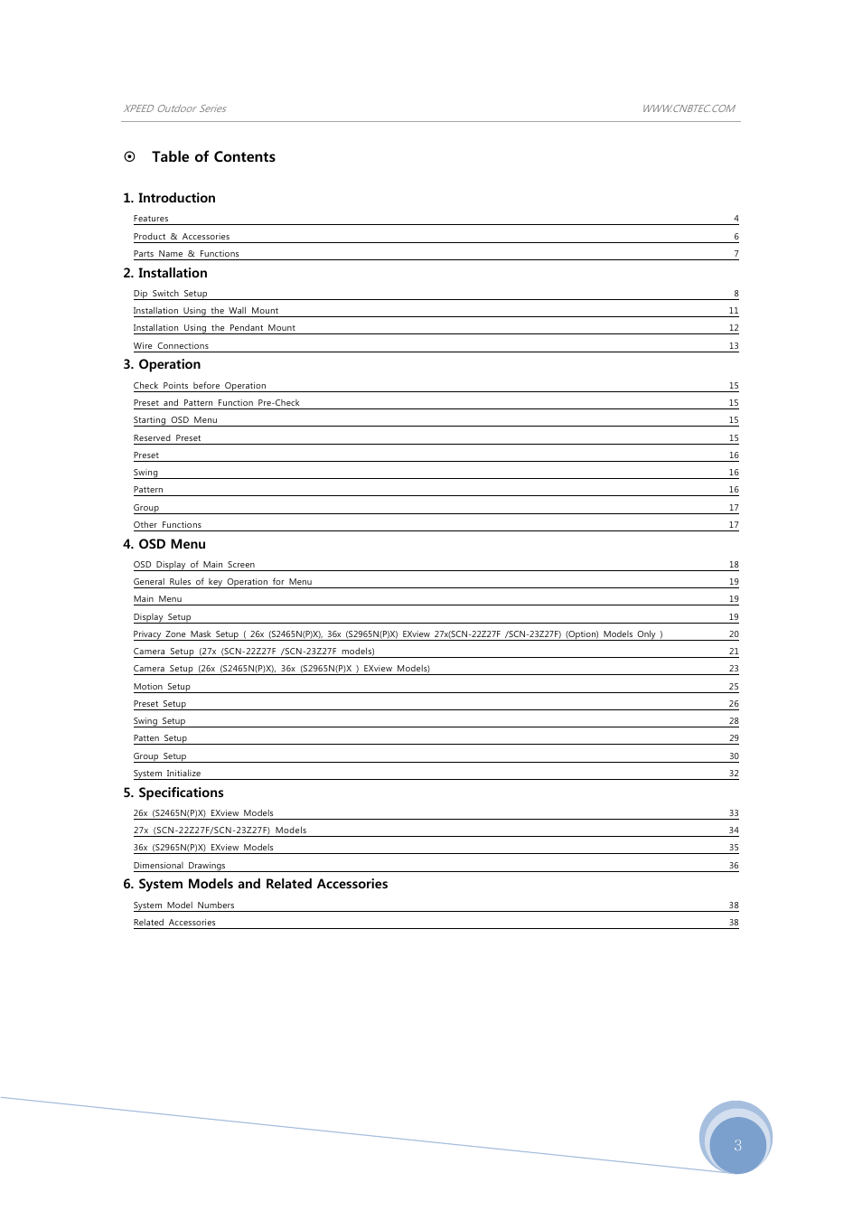 CNB SDN-23Z27FW User Manual | Page 3 / 39