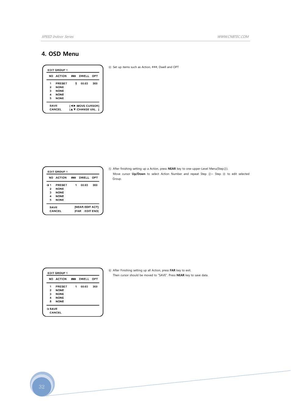 Osd menu | CNB SBN-23Z27F User Manual | Page 32 / 39