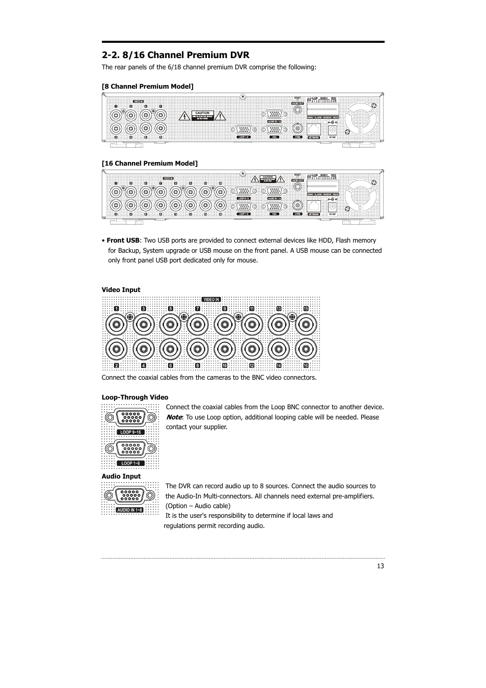 2. 8/16 channel premium dvr | CNB HDS4848E User Manual | Page 14 / 60