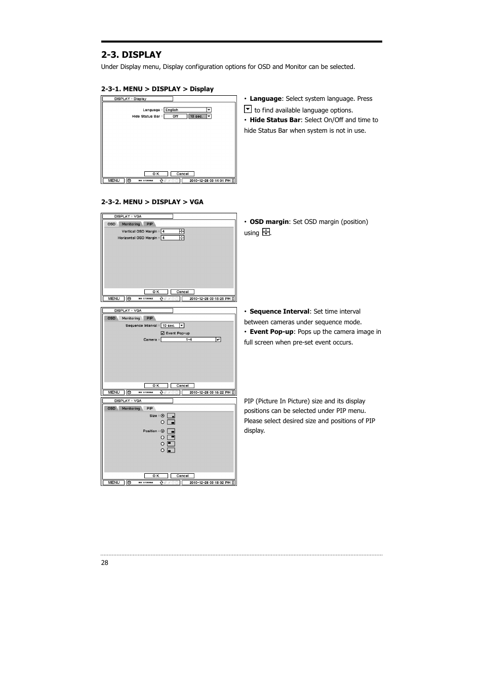 3. display | CNB HDS4848E User Manual | Page 29 / 60