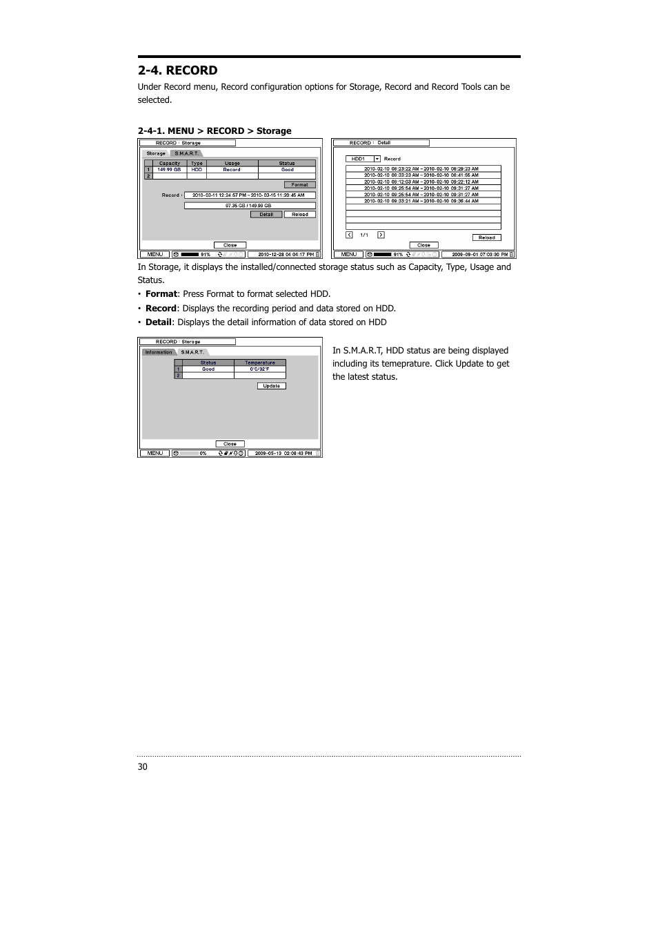 4. record | CNB HDS4848E User Manual | Page 31 / 60