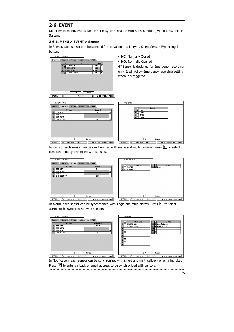 6. event | CNB HDS4848E User Manual | Page 36 / 60