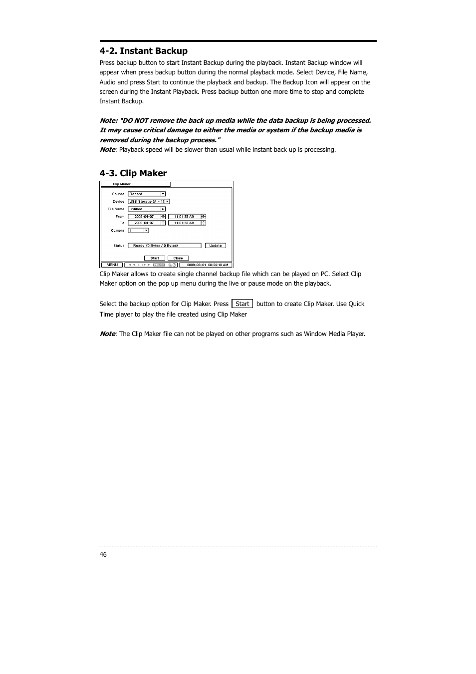 2. instant backup, 3. clip maker | CNB HDS4848E User Manual | Page 47 / 60