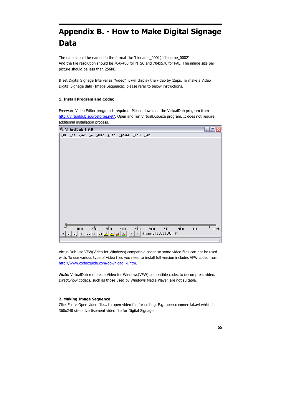 Appendix b. - how to make digital signage data | CNB HDS4848E User Manual | Page 56 / 60